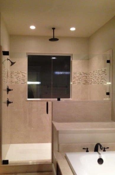 Cultured Granite Walk-In Shower With Trim