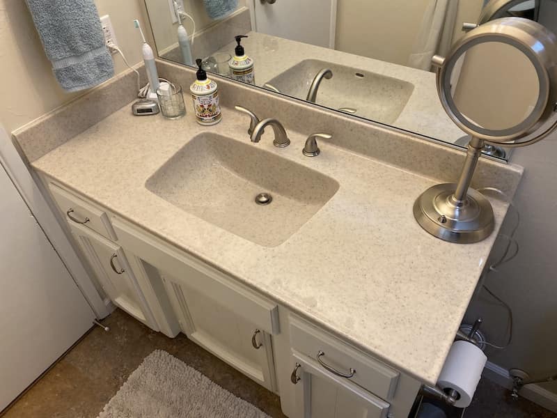 Cultured Granite Vanity - Master Bathroom