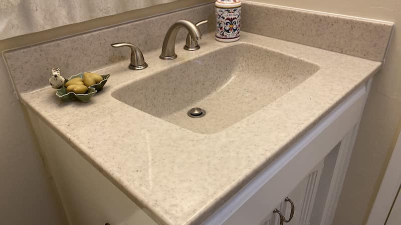 Cultured Granite Vanity - Guest Bathroom